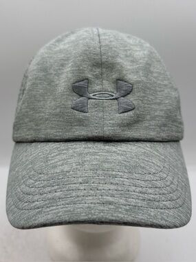 Under Armour UA Free Fit Play Up Women Heathered Grey Running Strapback Hat OSFM